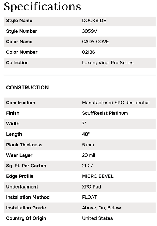 Dockside Cady Cove Flooring by Shaw